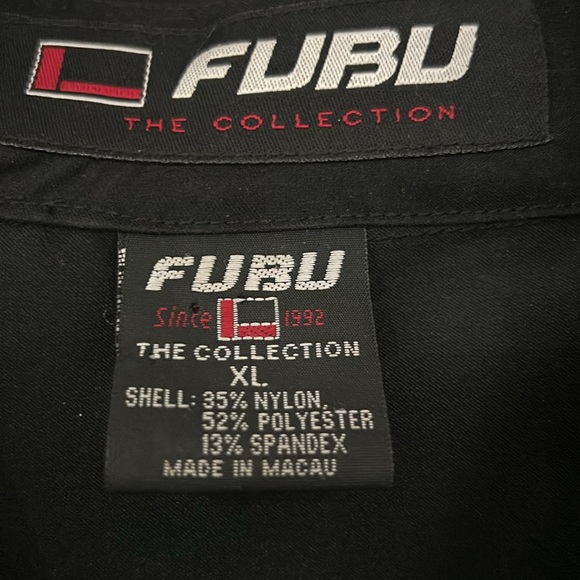 FUBU The Collection Womens Black Satiny Button Up Shacket Trench Jacket Sz XL - Picture 3 of 16